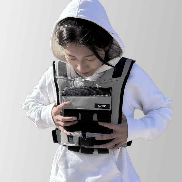 Grav Weight Vest 12kg - Reflective Grey by Gravgear